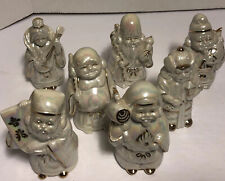 Seven porcelain  fukurokuju buddhas  made in japan glass by TKN picture