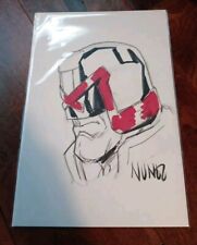 Judge Dredd Original Sketch By Eddie Nunez Signed With COA  picture