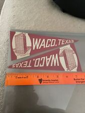 Two (2) Vintage Paper Pennants Waco TX Amicable Life Insurance Building 7.75” picture