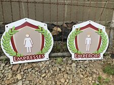 Original Restroom Signs Caesar Creek Flea Market EMPERORS EMPRESSES Wilmington O picture