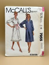 McCall's Pattern 7955 Misses Dress Loose Fit Pullover Size 6-22 UNCUT 1982 9 pcs picture
