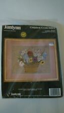 Vintage 1991 Janlynn Counted Cross Stitch Kit #112-07 Flower Basket NEW picture