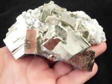 Big PYRITE AAA Crystal CUBE Cluster with Druzy Quartz Crystals Peru 569gr picture