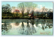 c1905s View at Mechanics Pond, Attleboro Massachusetts MA Unposted Postcard picture