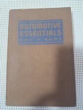 1945 Edition AUTOMOTIVE ESSENTIALS By Ray F. Kuns  WWII 18th Printing   picture