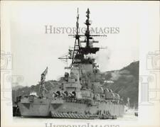 1969 Press Photo Battleship USS New Jersey Docked at Yokosuka Base, Japan picture