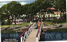 Oake Grove Hotel Boothbay Harbor ME Linen Postcard 1941 picture