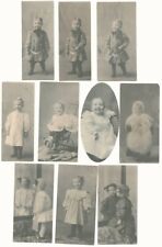 antique Children & Infants photo lot (10) circa 1890’s Victorian clothing, Dolls picture