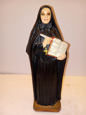 Antique 1930's Mother Frances Cabrini Chalkware Statue Frances Xavier Saint NM picture