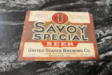 IRTP SAVOY SPECIAL BEER 12 OZ BOTTLE UNITED STATES BREWING CO CHICAGO IL 4% picture
