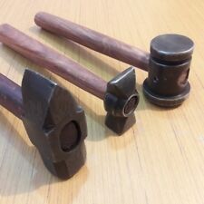 Set of 3 Heavy Iron Hammers Blacksmith Useful Collectible Items picture
