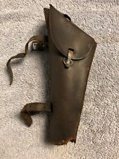 Antique 1890's / 1900's Circa Original Bicycle Leather Tool Bag with Content picture