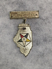 VINTAGE 1936 MASONIC ORDER OF THE EASTERN STAR CHICAGO, IL 62 SESSION PIN BADGE picture