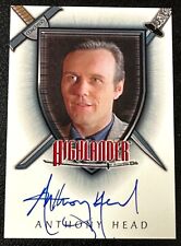 2003 The Complete Highlander (TV) Autograph Card Signed by Anthony Head A15 picture