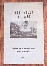 1951 NEW SALEM VILLAGE ILLINOIS ABRHAM LINCOLN SOUVENIR TRAVEL BOOKLET Z4028 picture