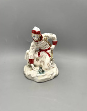 Vintage USSR 1950s LZFI Porcelain Hand Painted Ivan Tsarevich With Frog Figurine picture