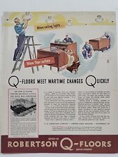 1942 Robertson Q-Floors Fortune Magazine WW2 X-Mas Print Ad Homefront Offices picture