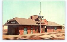 1950'S. SANTA FE RAILWAY STATION. PERRIS, CALIF. POSTCARD SS28 picture