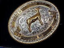 SOMERSET PA PRO SHOW GOAT 2014 MEDIUM WEIGHT TROPHY DOUBLE S  BELT BUCKLE picture