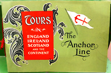 VTG. 1897 THE ANCHOR LINE STEAM SHIP TOUR BOOKLET US TO ENGLAND IRELAND SCOTLAND picture