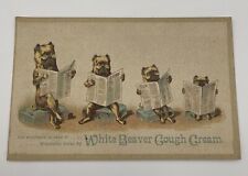White Beaver's Cough Cream Trade Card T.H. Spence La Crosse WI Vintage picture