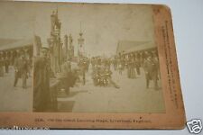 Antique BW KILBURN Great Landing Stage Liverpool England Stereoview Photo RARE picture