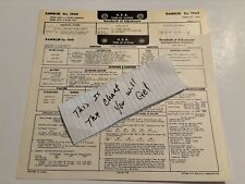 AEA Tune-Up Chart System 1960 Rambler Six American & 