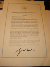 Announcing the Death of Ronald Reagan A Proclamation Ephemera picture