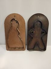 Vtg Pfaltzgraff Yorktowne USA Gingerbread Man & Woman  Tin Cookie Cutters picture