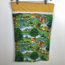 Vintage 1980s Handmade Winnie the Pooh One Standard Pillowcase Hundred Acre Wood picture