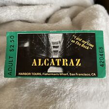 Vintage 1980's Alcatraz Admissions Ticket $2.50 Fee Green Ticket  picture