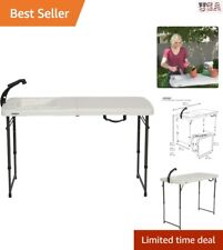 Compact 4' Folding Fish Cleaning Table with Storage Compartments - Easy Setup picture