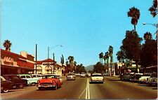 C.1960s Fontana CA Sierra Ave Main Street Classic Cars California Postcard 828 picture