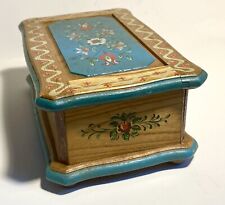 Floral Wooden Music Box”Strangers In The Night”Handcrafted Cottage Core picture