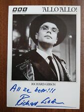 RICHARD GIBSON *Herr Otto Flick* ALLO ALLO HAND SIGNED AUTOGRAPH CAST PHOTO CARD picture