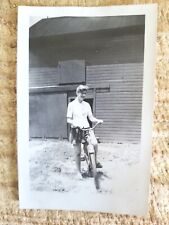 GIRL ON A BICYCLE,ELYRIA,OHIO,1940'S.VTG 4.3
