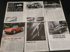 Vintage (LOT OF 6) 1950's 60's 70's Road And Track PORSCHE Article Reprints picture