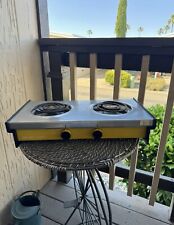 Vintage Sears 1970s Yellow Table Range (Double Burner) picture
