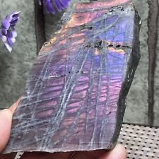 Natural Purple Labradorite Crystal Rough Slab / Slice rock Madagascar  140g F31 picture