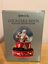 Vintage Hallmark 2001 Coca-Cola Santa Christmas Musical Snow Globe NEW IN BOX picture