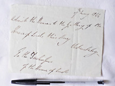 3rd Marquess of Cholmondeley, Signed, Admit the Bearer to House of Lords 1844 picture