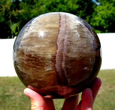 Sparkling XL ARAGONITE and FLUORITE Quartz Crystal Sphere Ball For Sale picture