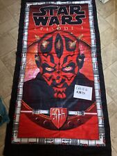 VINTAGE 1999 STAR WARS EPISODE 1 DARTH MAUL FIGURE BEACH TOWEL 29X58 New picture