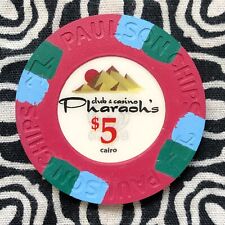Pharaoh's Club Cairo $5 Paulson Fantasy Home Poker Gaming Chip QX14 picture