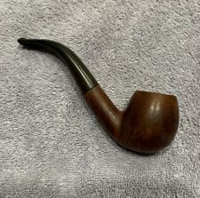 VINTAGE BROWN ESTATE TOBACCO PIPE CURVED STEM, Maker Unknown, No Markings picture