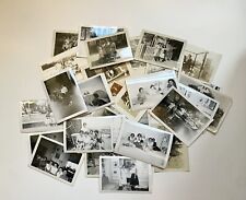 Lot 60 RANDOM Vintage BLACK & WHITE FOUND PHOTOS Old Snapshots Antique GRAB BAG picture