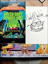 GREEN-GREY SPONGE-SUIT SUSHI TURTLES (1990) 3x Signed + Remarque TMNT Parody picture