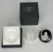 Franklin Mint Winston Churchill Baccarat Crystal Paperweight w/ Packing Insert picture