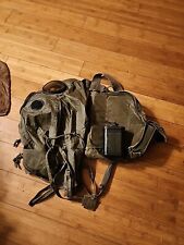 Vintage US M17A2 Gas Mask With Hood, Carry Bag And Accessories Sz Medium picture
