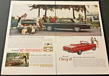 1962 Chevy Model Range - Vintage Print Ad - II Nova, Corvair Monza, Impala SS picture